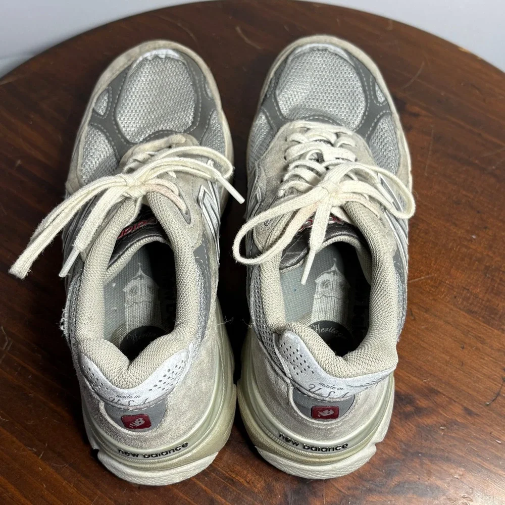 New Balance Running Shoes Womens 6.5 Gray 990v3 W990GL3 Made in USA Suede Mesh‎